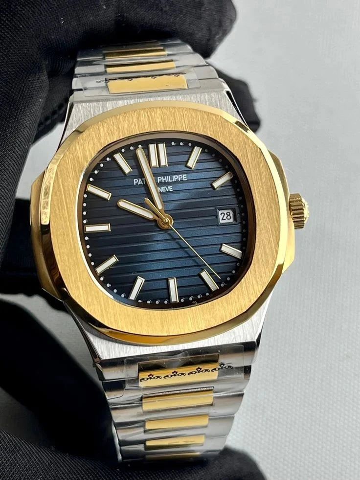 Patek Philippe Nautilus Silver Bronze Blue Wexton Watches 