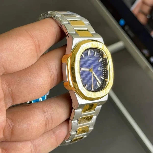 Patek Philippe Nautilus Silver Bronze Blue Wexton Watches 