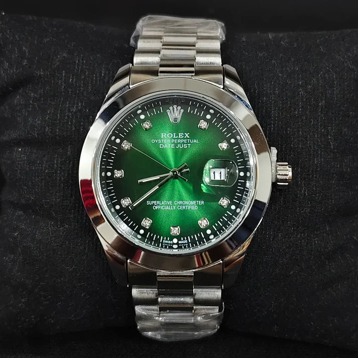 Rolex Date Just Watch - Silver Green