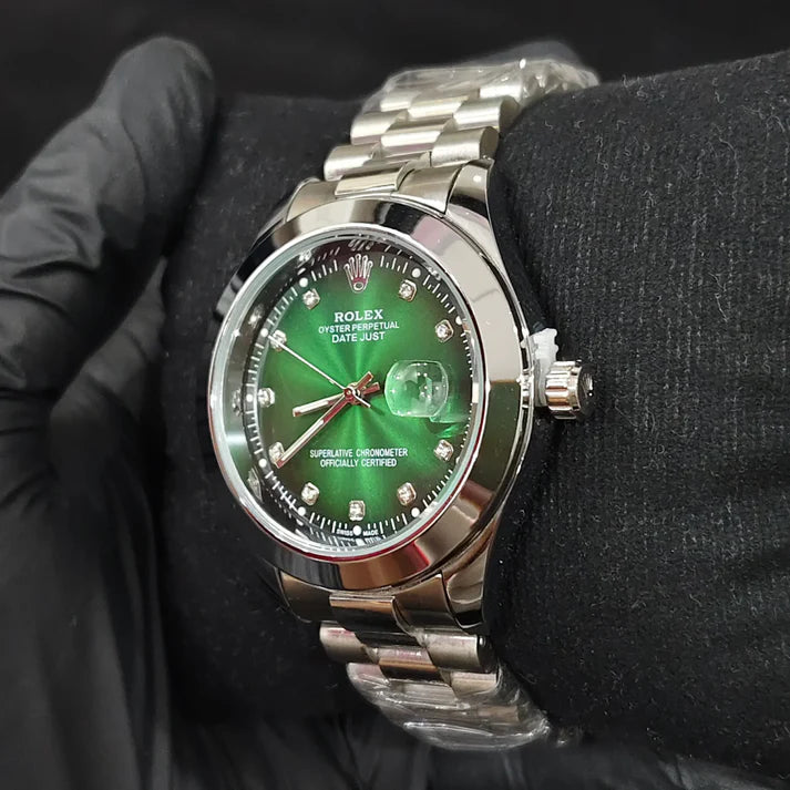 Rolex Date Just Watch - Silver Green