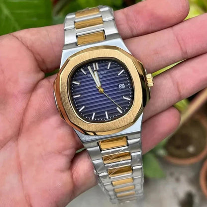 Patek Philippe Nautilus Silver Bronze Blue Wexton Watches 