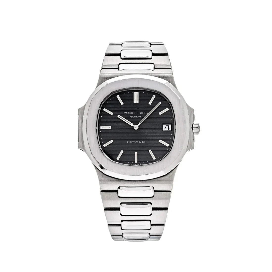 Patek Philippe Nautilus Silver Black Wexton Watches 